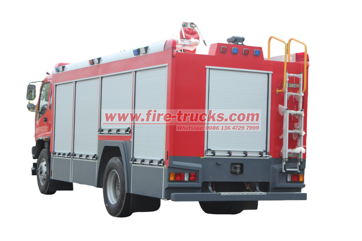Myanmar earthquake rescue fire truck Isuzu