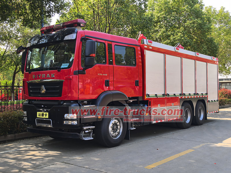 HOWO 6CBM powder tank fire truck