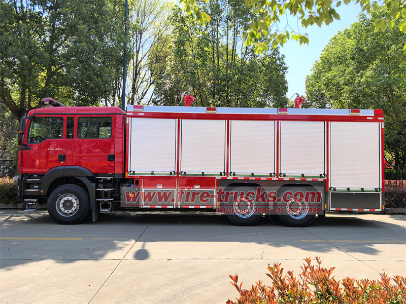HOWO 6×4 powder firefighting truck