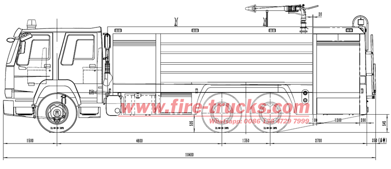 HOWO fire truck drawing