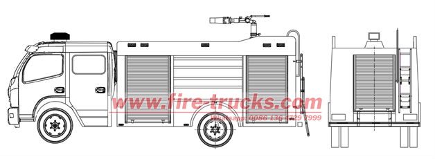 FOTON foam tanker fire truck drawing FOTON foam tanker fire truck drawing