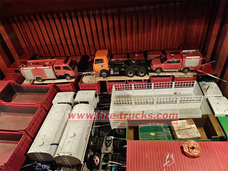 Isuzu fire engine truck shipped by Bulk shipment Isuzu fire engine truck shipped by Bulk shipment