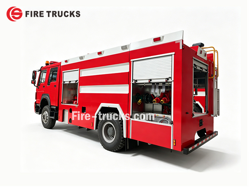 SITRAK HOWO Dubai 350HP foam water rescue fire truck for night operation