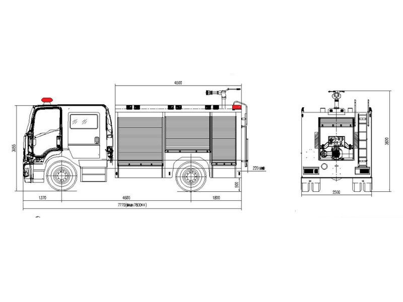 HOWO heavy CAFS fire truck