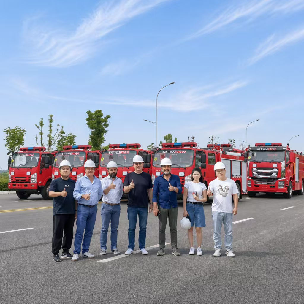 Morocco Customer Order 7 units ISUZU Firefighters red vehicle Morocco Customer Order 7 units ISUZU Firefighters red vehicle