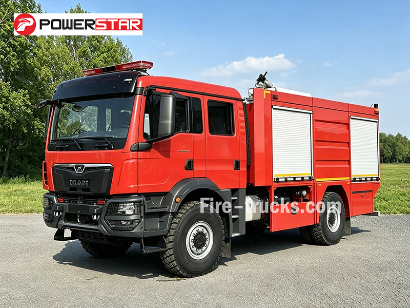 Hot Sale MAN TGM 4x4 High Pressure Foam Rescue Vehicle 5000L Water Foam for Togo Chemical Industry Fire and Spill Response