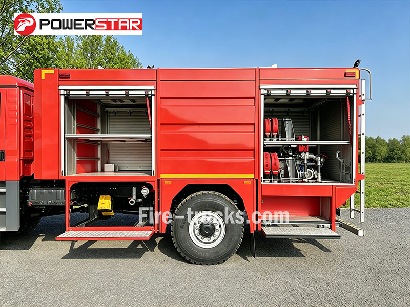 MAN TGM 4x4 Foam Pumper Apparatus 5000L Water Foam with CINAR 3000 Pump for Dubai Petrochemical Storage Fire Protection
