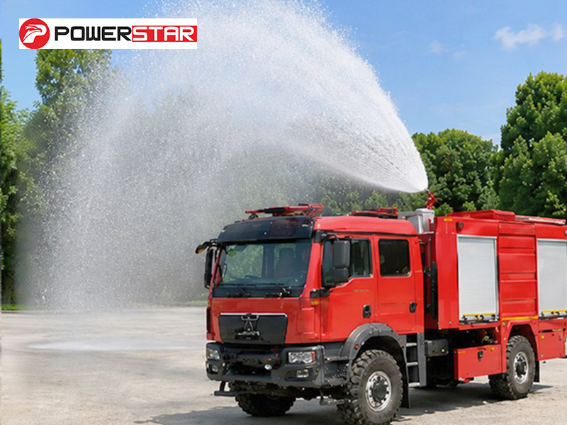 MAN TGM 4x4 Foam Pumper Fire Truck 5000L Water Foam with High Pressure System for Cambodia Industrial Chemical Fire Rescue
