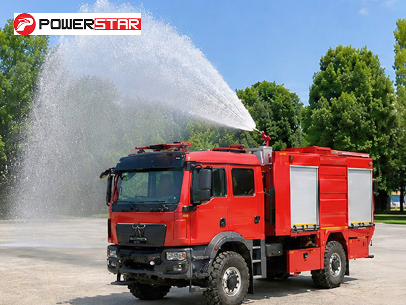 MAN TGM 4x4 High Pressure Foam Carrier Vehicle 5000L Water Foam for Dubai Industrial City Fire Emergency and Spill Response