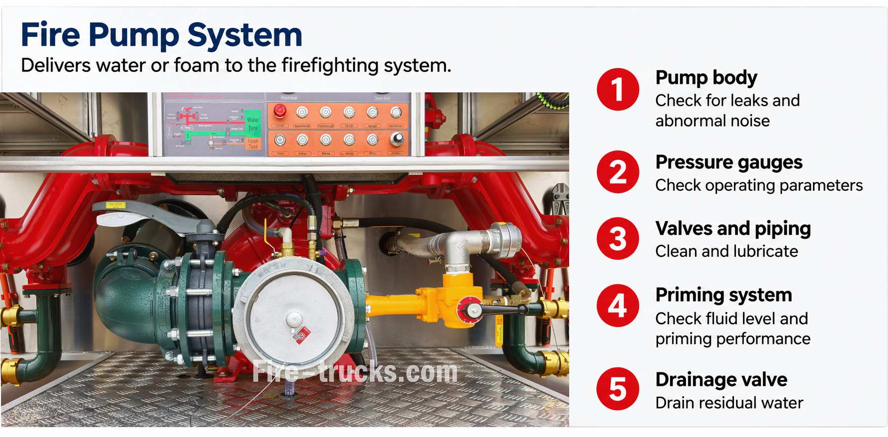 re truck daily inspection checklist maintenance pump room