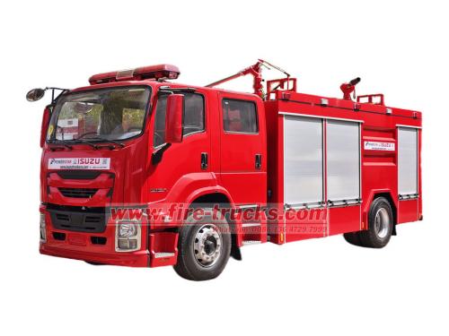 ISUZU FTR powder foam fire truck for sale