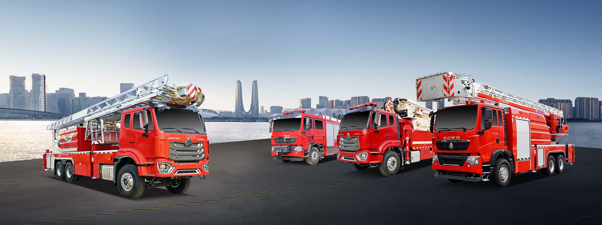 Howo aerial ladder fire truck