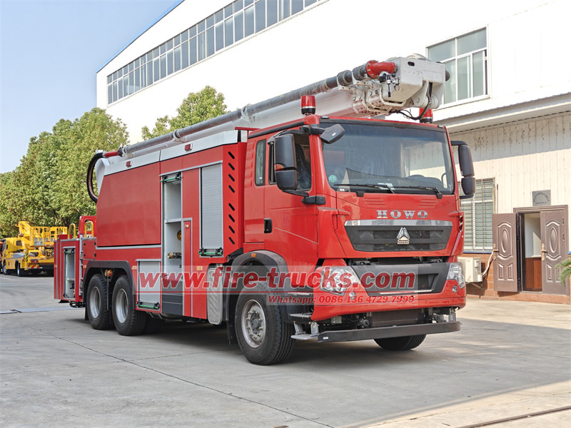 Caratteristiche principali del camion dei pompieri con torre aerea HOWO