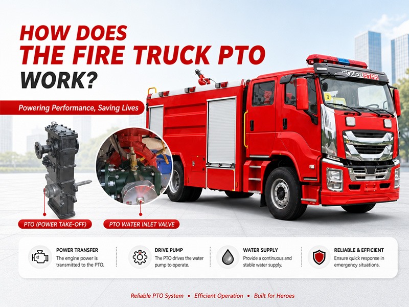 Come funziona la presa di forza PTO (Power Take-Off) di un'autopompa antincendio?