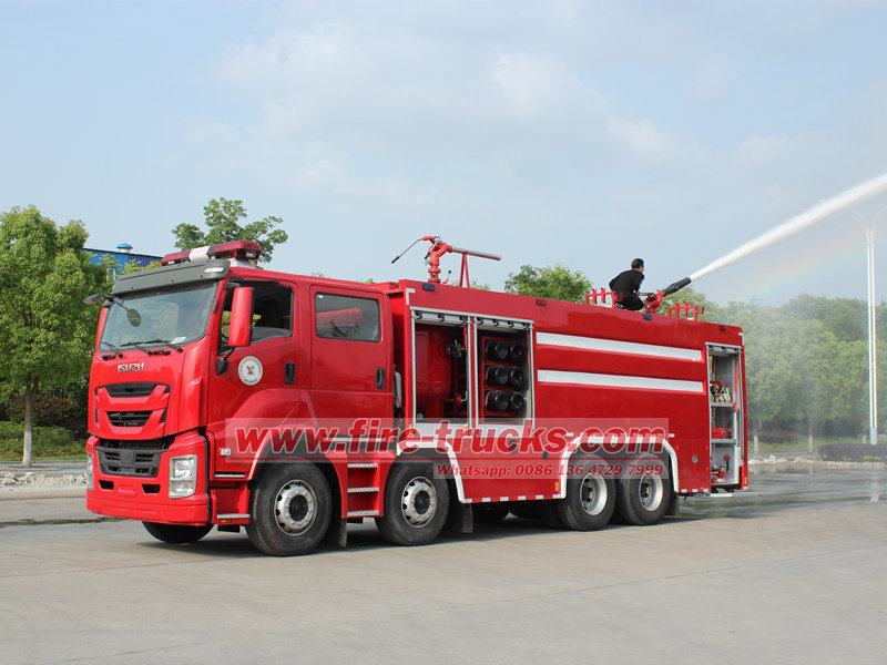 La struttura e le funzioni di ogni parte di un camion antincendio ISUZU